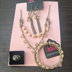 Paparazzi Pink and Brass Set